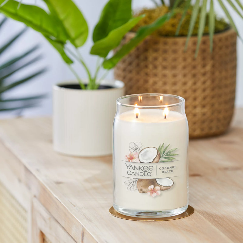 Signature Coconut Beach Scented Candle, 20 oz Large Jar