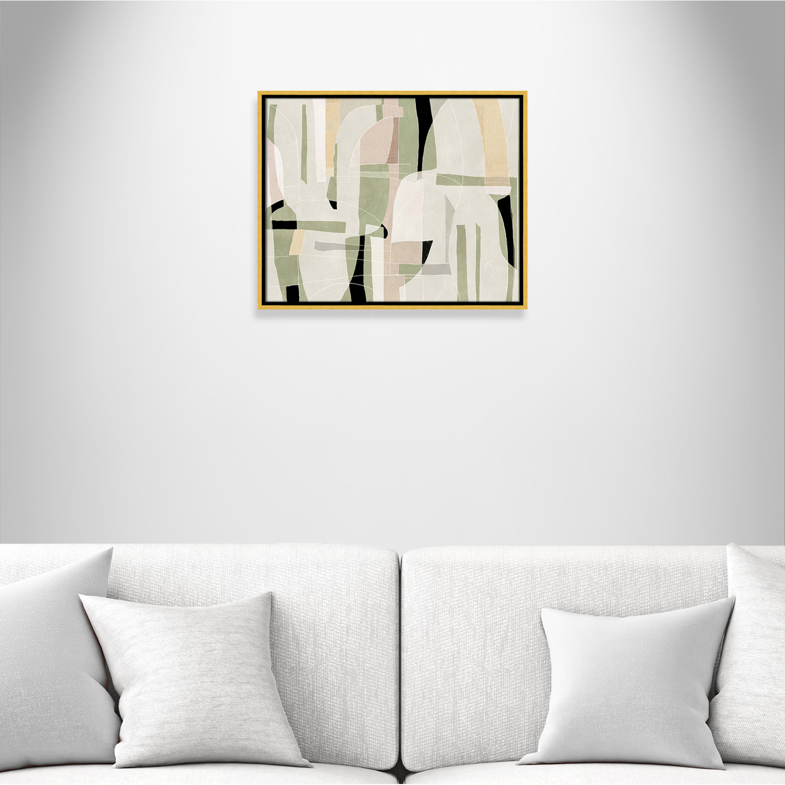 Brienne "Sunny Barcelona" Print, 21.5" W x 17.5" H, Gold