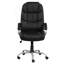 Chaise de bureau d'ordinateur pivotante en similicuir réglable en hauteur avec accoudoirs rembourrés