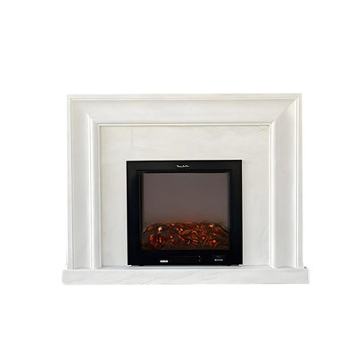 59.06"Modern Simulated Flame Marble Heating Electric Fireplace