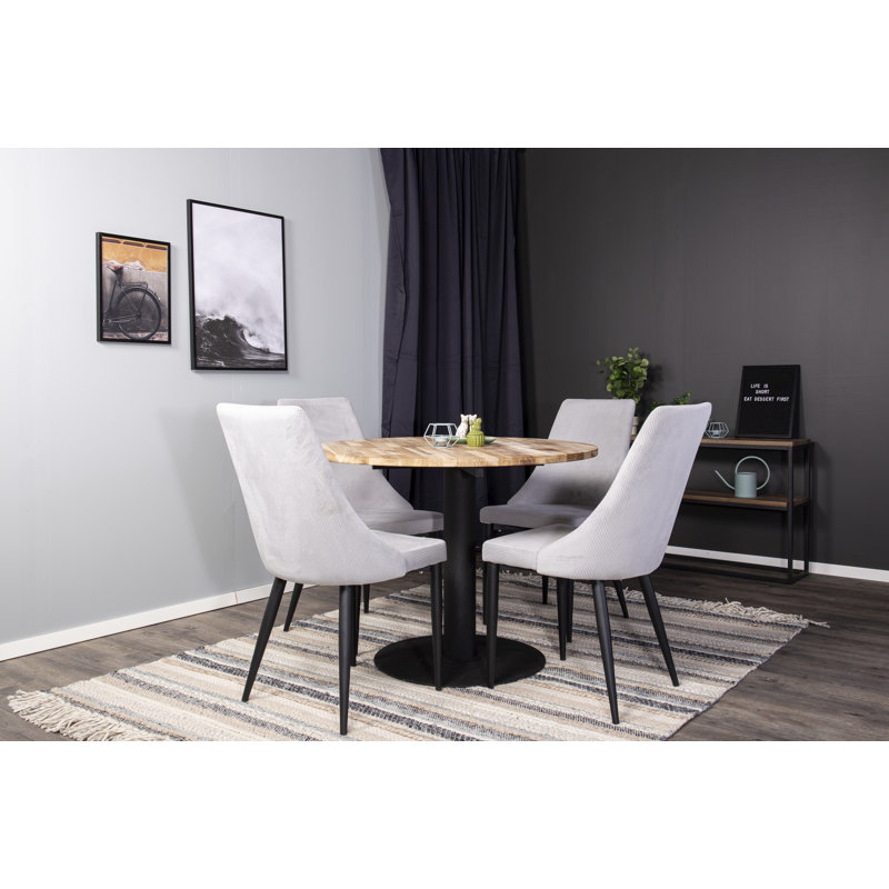 Derron Frame End Table, Black, Vintage 