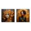 «Yellow Glamour» - Ensemble de 2 impressions sur toile «Yellow Glamour»-102580323-102580326