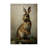 Dark Rabbit Portrait Canvas Wall Art by Petal Prints Design-1178918520