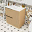 Meuble-lavabo compact avec lavabo en céramique, 2 tiroirs et conception cannelée-1720831288