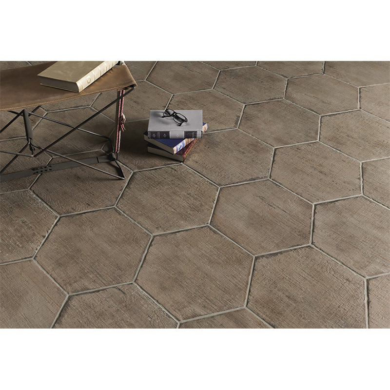 14" x 17" Porcelain Wood Look Wall & Floor Tile, Chestnut