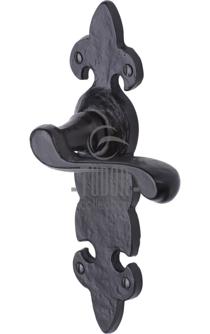 Heritage Brass The Tudor Door Handle Lever Latch Fleur de Lys Design