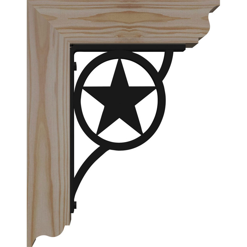 Support à fer triple Austin, Sapin de Douglas l 3 1/2 po x T 4 po (lisse), H 16 po x P 13 1/2 po