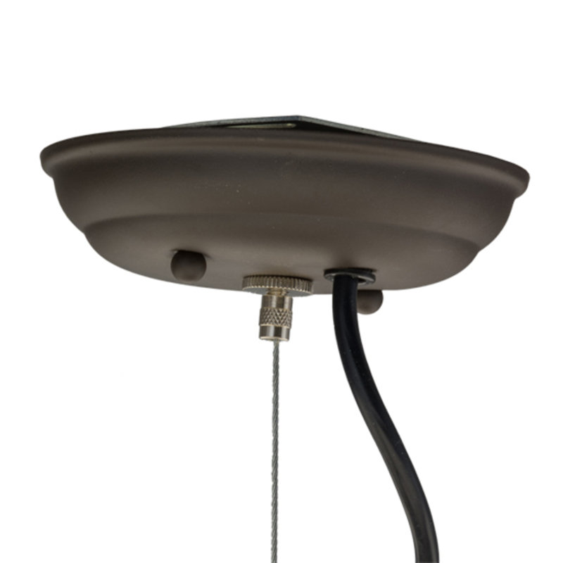 Cilindro 4 - Light Chandelier, 19" H x 37" W x 37" D, Red Dust Textrene
