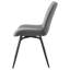 Ensemble de 2 chaises pivotantes grises capitonnées