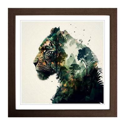 Jungle Double Exposure - Framed Print