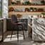 Swivel Upholstered Counter Stool with Metal Frame