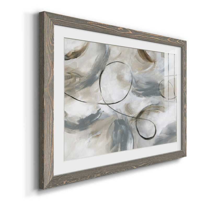 Staccato - peinture encadrée, H 37,5 po x l 27,5 po x P 1,5 po, Encadré gris