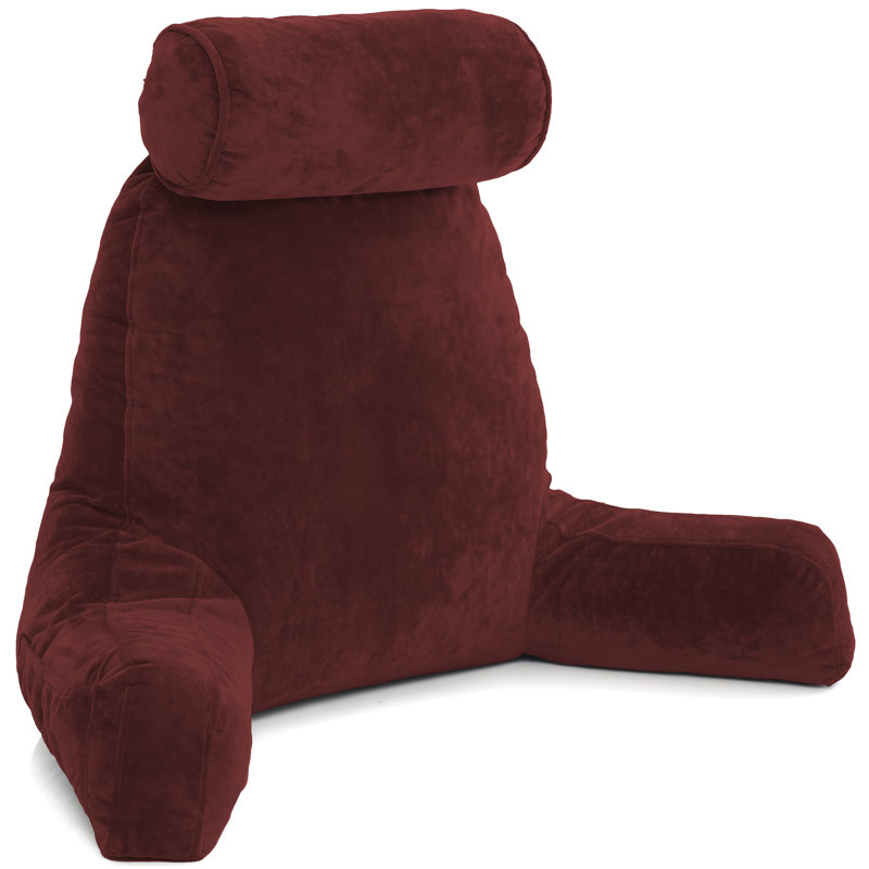  Big Reading and Support Bed Rest Indoor/Outdoor Pillow, Maroon
