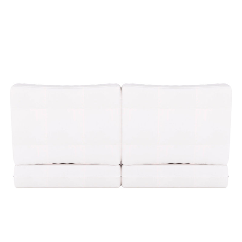Sunbrella® Outdoor Loveseat Seat / Back Cushion, Sunbrella Play Snow