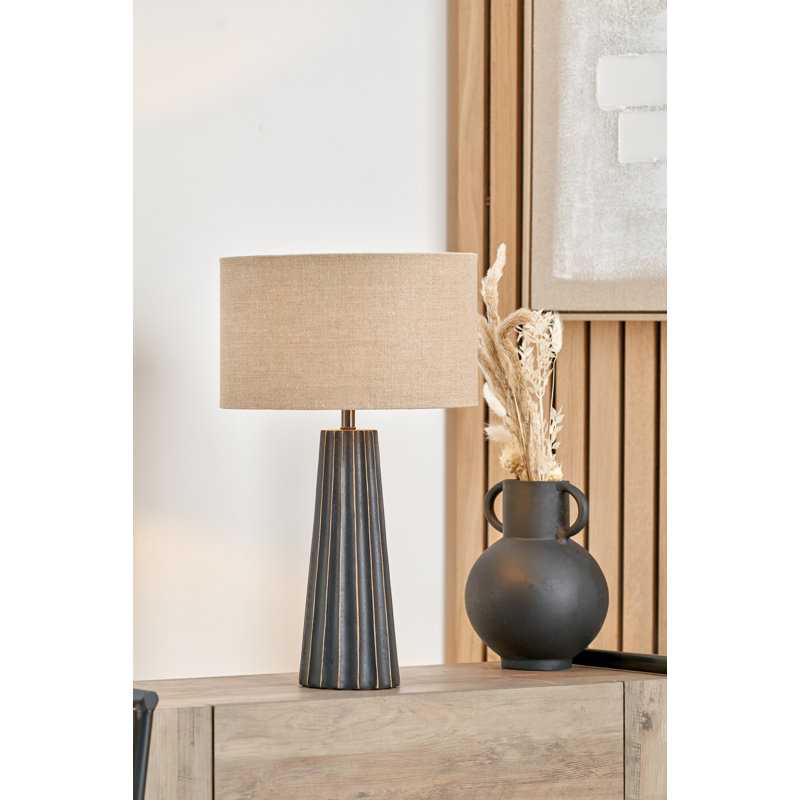 Draydon Table Lamp, Black/Grey