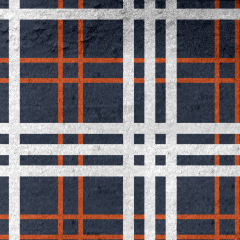 Bath Towel, Dark Navy/Orange/White, Microfiber