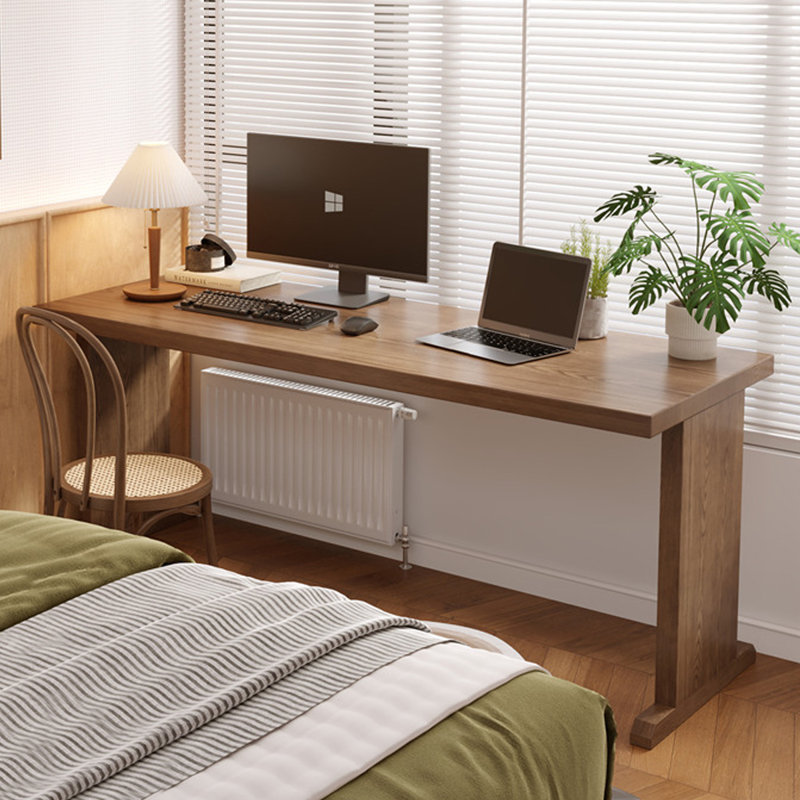 Bureaux rectangulaires en bois massif noyer, H 29,53 po x l 62,99 po x P 23,62 po