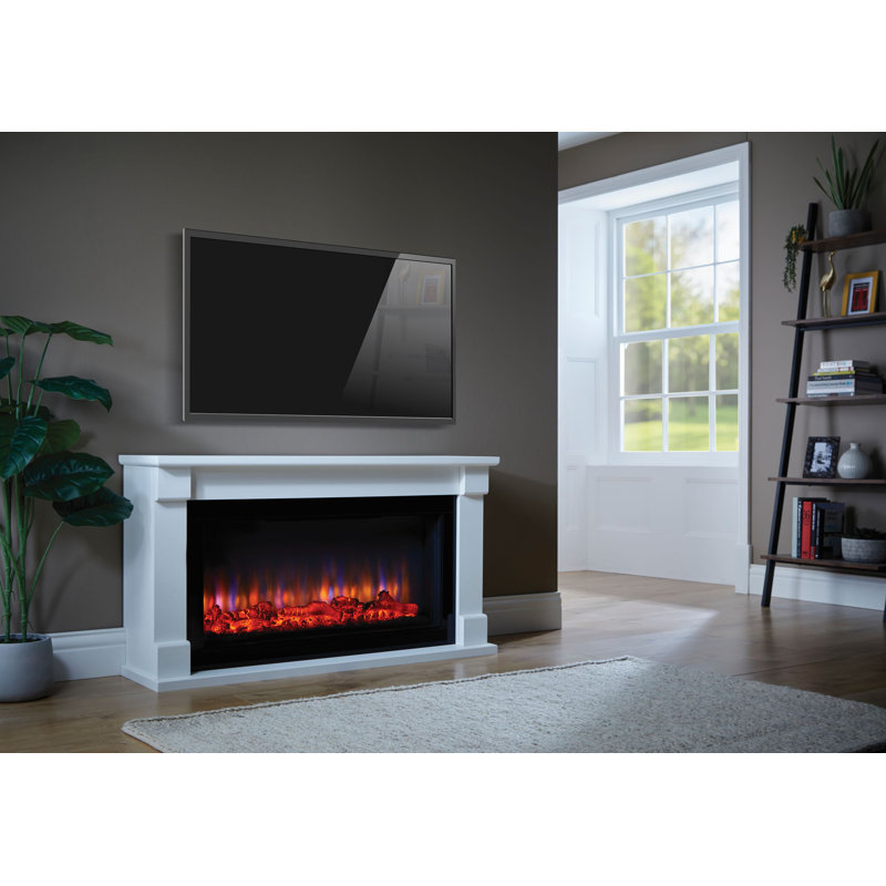 Suncrest 121.5 cm W White Electric Fireplace