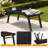 Oval Wood Folding Coffee Table