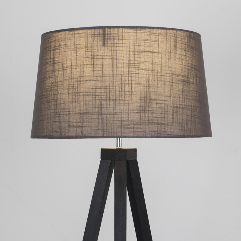 Mejias 148cm Floor Lamp, No, Dark Grey, Black