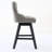 Swivel Counter Bar Stool Set with Wood Frame,Gray-1751842099