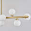 Lustre linéaire moderne en verre bullé à 9 lumières à intensité variable Spoutnik-711576064-711576075