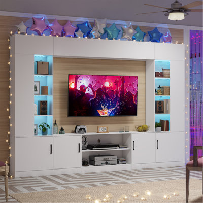 Meuble télé 112 po avec lumières DEL