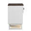 Meir Dark Walnut & White 1 Drawer W/ Usb Outlet & Led Touch Light 22 In. W Nightstand