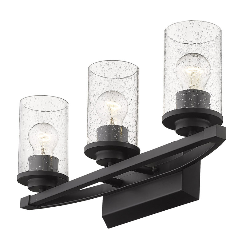 Éclairage pour meuble-lavabo 3 lumières Skegness, Noir mat