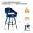 26" Swivel Upholstered Counter Stool with Metal Frame (Set of 2)-859573965-817669488