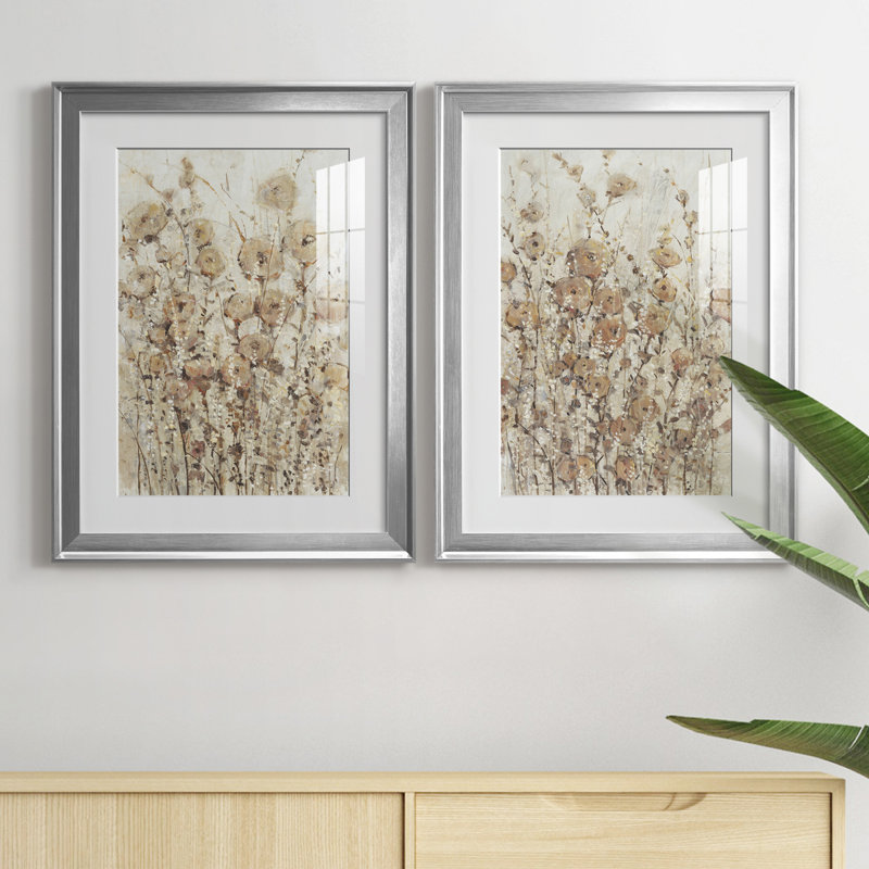 «Garden Edge I», reproduction encadrée de qualité supérieure - prête à être accrochée, Cadre argenté
