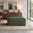 Upholstered Green Corduroy Square Ottoman – Fully Compressed, No Assembly Required-732840859