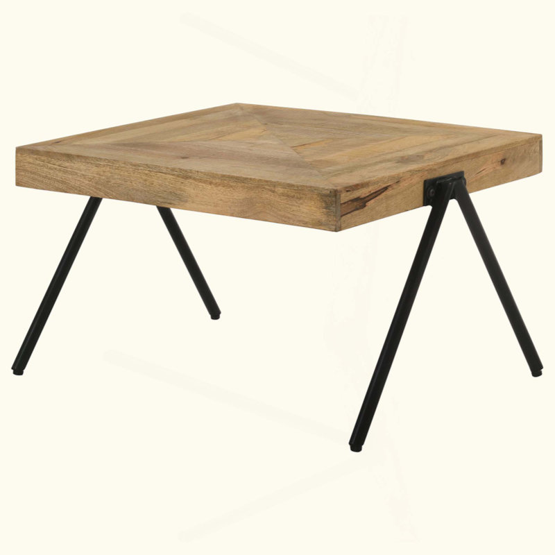 Natural Rectangular Solid Mango Wood Coffee Table