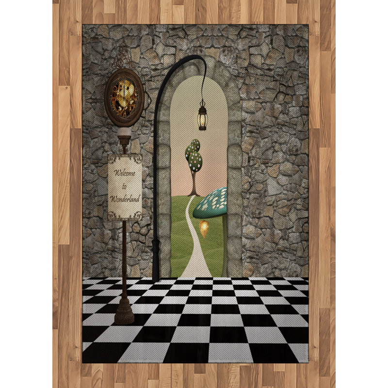 Cartoon High Density Long Fiber Poly Threads Decorative Area Rug Carpet, Rectangle 4' x 5'8"