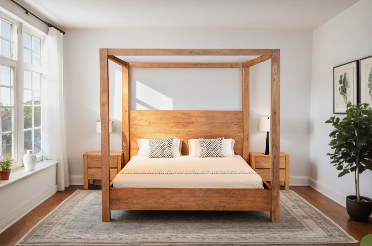 Xaydin Acacia Canopy Bed, King