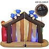 Crèche de Noël avec anges gonflable