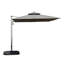 Parasol rectangulaire en porte-à-faux 9 'x 11' avec mât central, gris (base non incluse)-133146320