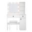 Coiffeuse blanche avec lumières et 2 tiroirs - Design de chambre à coucher moderne