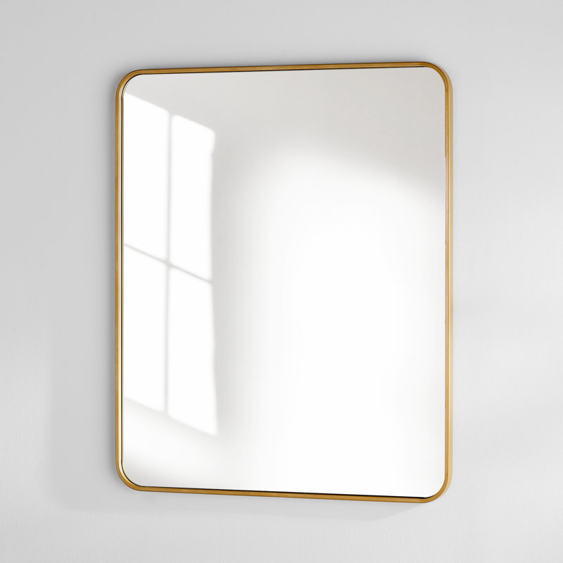 Miroir mural Sabine, Laiton, 36 po x 30 po