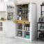 Garde-manger autoportant Kellom, armoire de rangement avec tiroirs et tablettes réglables Kellom-104473541