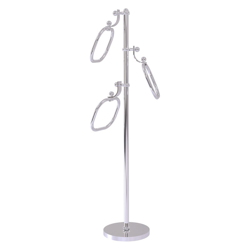 Porte-serviettes sur pied, Chrome poli