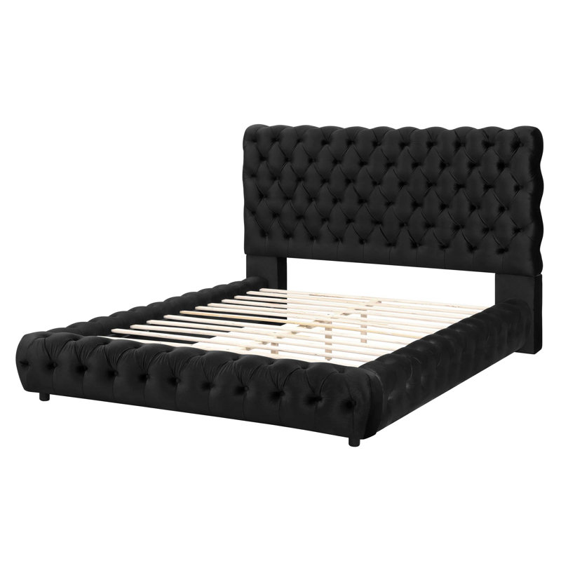 Mobilier de chambre à coucher 1Pc, Noir, noir, noir, noir, Grand lit