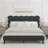Aadi Upholstered Headboard, Platform Bed with Strong Wooden Slats Support, Two Bed Forms Design-708114366-708114338