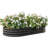Oval Metal Raised Garden Bed, Black, 89.25"X45.17"X11.68", For Plants & Veggies, Strong Frame, Easy Planting Planter Bed - Flowers, Corrosion, Simple Assembly-654554406-654554400