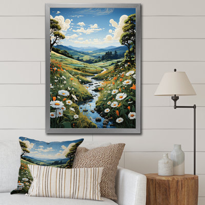 «Baris Countryside River Bend I», reproduction d'un seul cadre photo sur toile