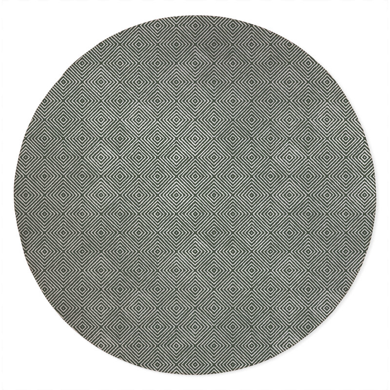 Ikat Spray Non-Slip Outdoor Rug, Round 5'