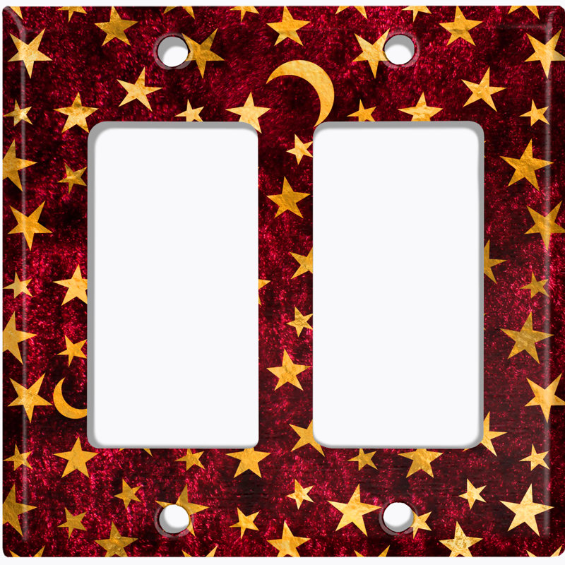 Patterned 2 - Gang Toggle Light Switch Standard Wall Plate
