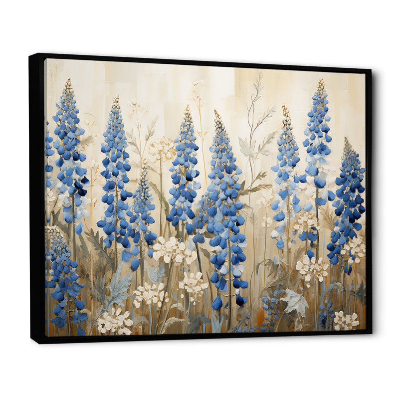 "Blue Bonnets Field Tranquility II", reproduction d'art sur toile, H 30 po x l 40 po x P 1,5 po