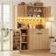 Armoire de rangement autoportante à 4 portes à texture ondulée pour la cuisine et la salle à manger-527803799-529476157-271260437