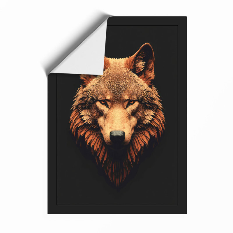 Wolf Portrait Modern - Framed Print, Unframed, A1 - 84.1 x 59.4 cm